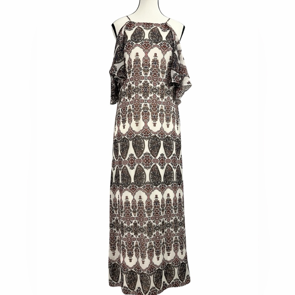 BANANA REPUBLIC Boho Cold-Shoulder Floral Maxi Dress | Size 2 | NWT